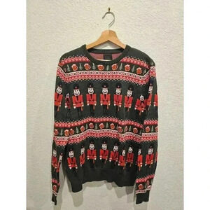 14th And Union Holiday Jacquard Trim Nutcracker Jacquard sz Large